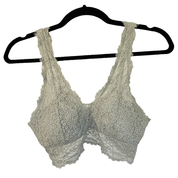 Aerie Mint Plunging Wireless Lace Bra - M - Picture 2 of 3